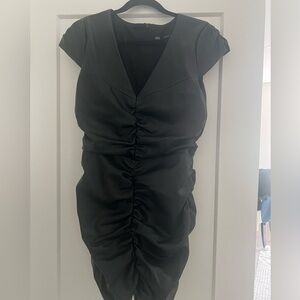 Zara faux leather mini dress worn once. Excellent condition